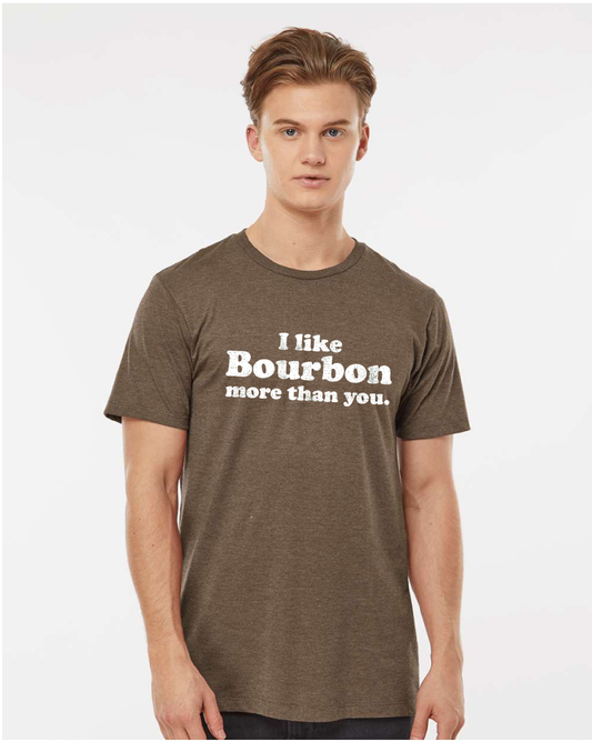 I Like Bourbon T-Shirt (Olive Heather)