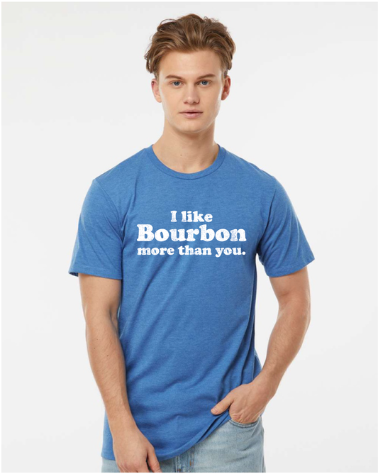I Like Bourbon T-Shirt (Royal Heather)